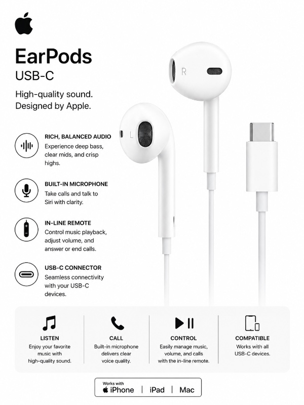 Apple EarPods with USB-C Connector