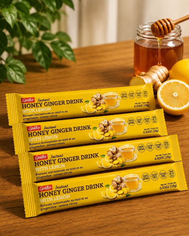  Lipatea Instant Honey Ginger Drink With Lemon (18g) 4 pieces