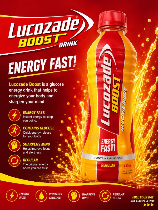 Lucozade Boost Regular Glucose Drink (450ml)