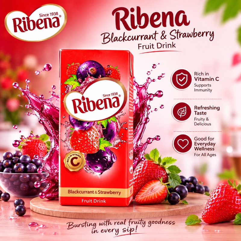 Ribena Blackcurrant & Strawberry Fruit Drink
