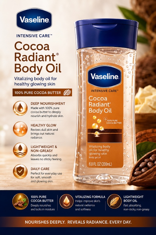Vaseline Intensive Care Cocoa Radiant Body Oil