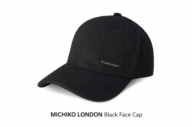 Michiko London Black Face Cap